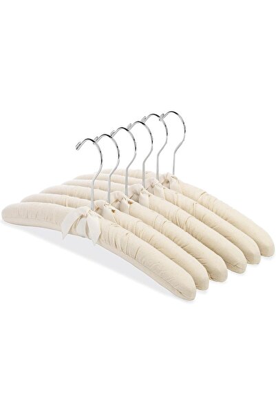 Whitmor مجموعة من 6 علاقات ملابس قماشية مبطنة