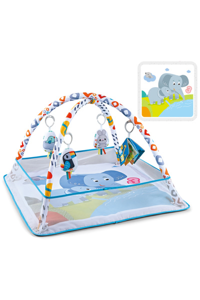 Factory Price Interactive Unicorn Baby Play Gym / Play Mat with Bumper Net