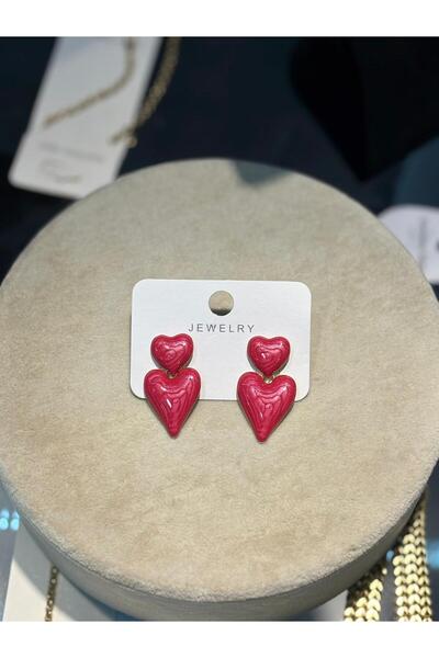 JEWELRY Pearlescent Heart Earrings