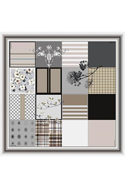 Armine Μεταξωτό κασκόλ Grey Powder Twill - Nostalgia 8303-34