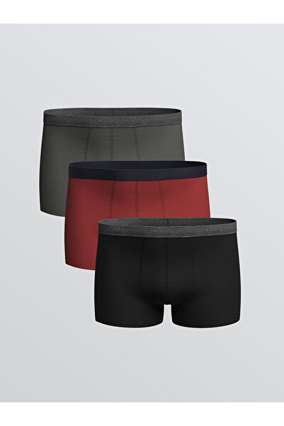 LC Waikiki Mixed Standard Fit Cotton Flexible Men's Boxers 3Pcs