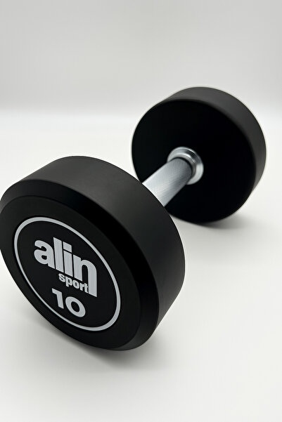 Genel Markalar ALİN Sport 10 KG Kauçuk Kaplı Profesyonel Olimpik DUMBBELL ( D...