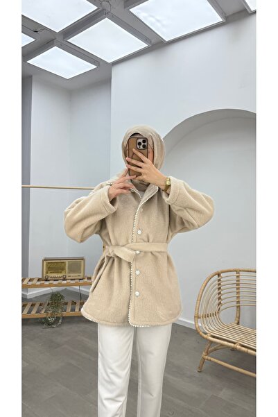 Minharir Pearl Detailed Stamp Coat