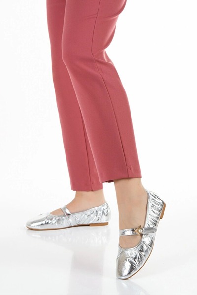 DARUGA حذاء باليرينا نسائي مسطح ومرن ومريح للاستخدام اليومي