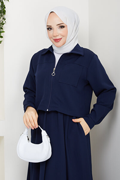 modapark.ist Women's Front Zipper Skirt Suit