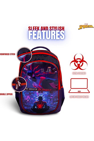 Generic Kids' Spider-Man School Backpack 18-inch - Lightweight Durable Comfortable, Multicolor (TROCAR)