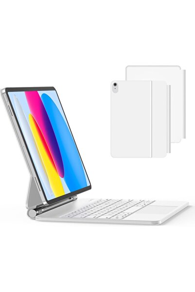 Fogy Apple Ipad (A16) 2025 Uyumlu Magic Touchpad RGB Işıklı Türkçe Q Klavyeli Kılıf