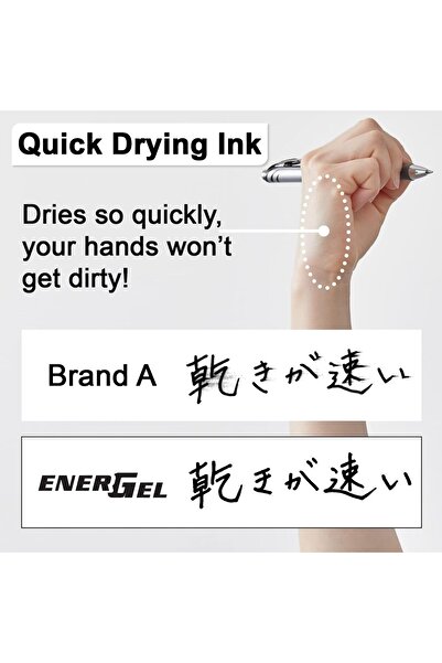 Pentel قلم جل أسود من EnerGel Infree-style، 0.5 مم (عبوة من 12 قلمًا)