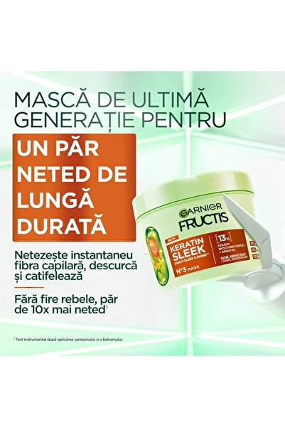 Garnier Fructis Keratin Sleek Smooth and Shiny Hair Mask, 370 ml