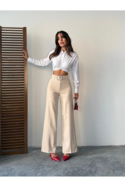 mydukkan.co Belted Palazzo Trousers