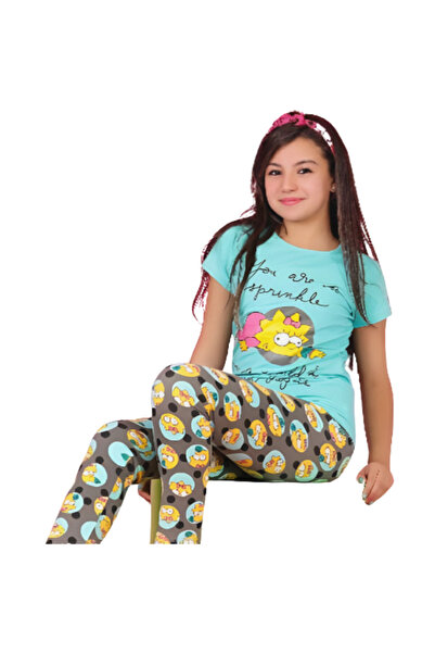 Generic Girls' short-sleeved cotton pajamas - PJ 432
