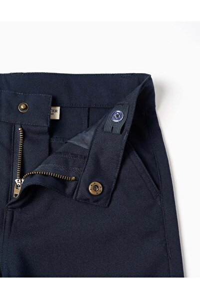 Ziddy Slim twill chino trousers B&S for boys, dark blue