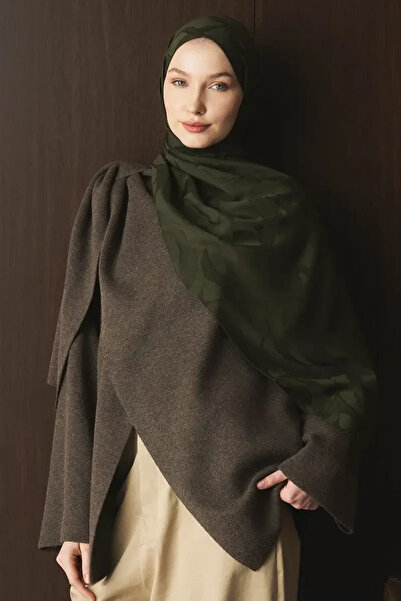 Madame Polo Naiya Jakar Şal Wave Desen - Haki