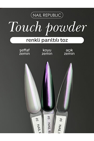 Nail Republic Işıltılı Tırnak Tozu Touch Powder 46 Pembe & Şeffaf – Ayna Efek...