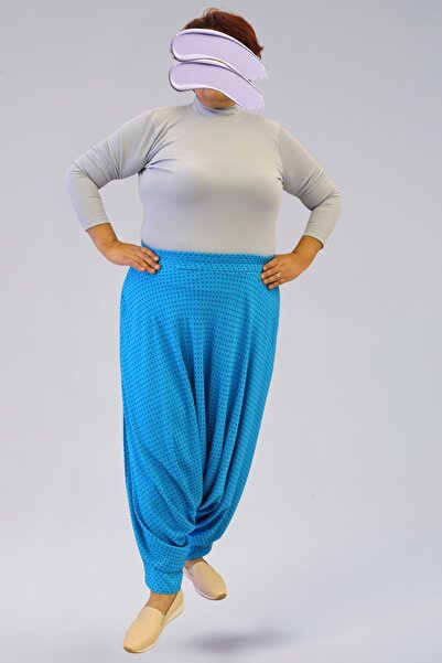 BNZ TEKSTİL Authentic Viscose Shalwar - Viscose Fabric Belmando Comfortable Fit Bohemian Authentic Style Women's Shalwar with Pockets