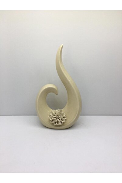 OEM Dekoratif Porselen Obje Krem Salyangoz Biblo 35x19x10 Cm