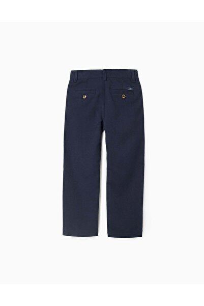 Ziddy Slim twill chino trousers B&S for boys, dark blue