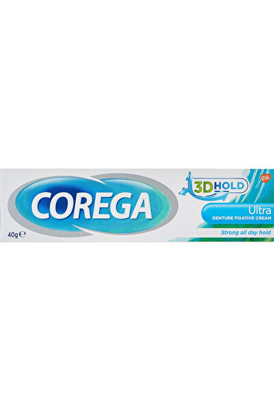 Corega Denture Fixative Cream, Ultra Cream For Teeth & Gums, 40 G