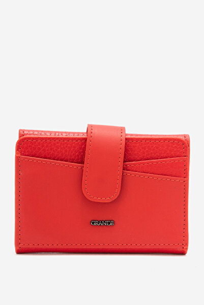 Grande Gd 2819 Real Leather Unisex Wallet Red