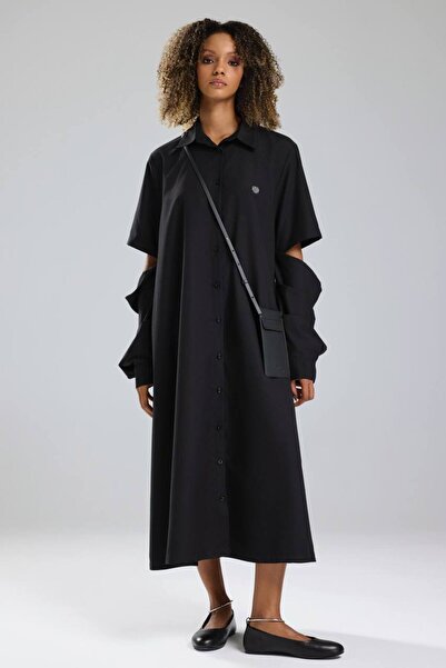 tw3 Дамска чанта с детайлен дизайн Дълга рокля тип риза