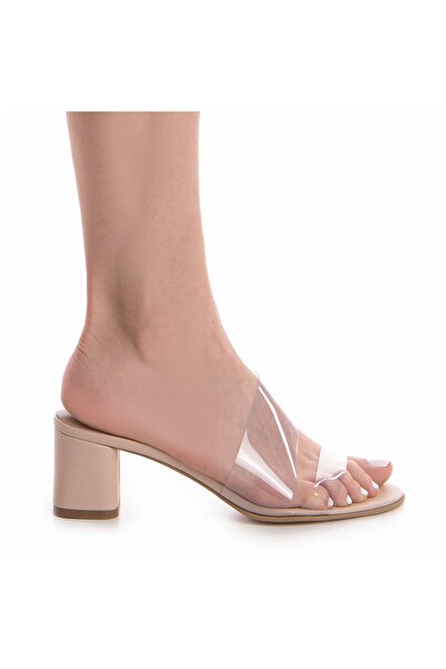Vanilla Days Leather Low Block Heel Sandals - Marsilia Cream