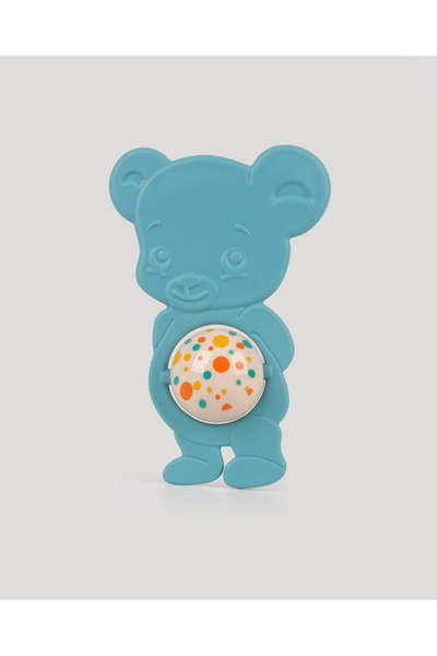 LETS BE CHILD خشخيشة على شكل دمية دب لطيفة - باللون الفيروزي