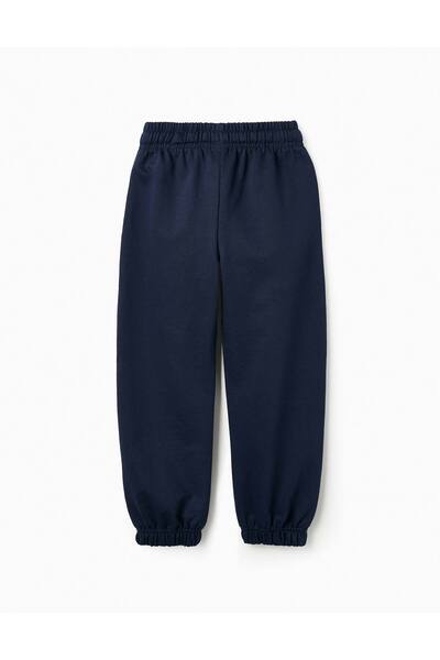 Ziddy Cotton Joggers for Girls, Dark Blue