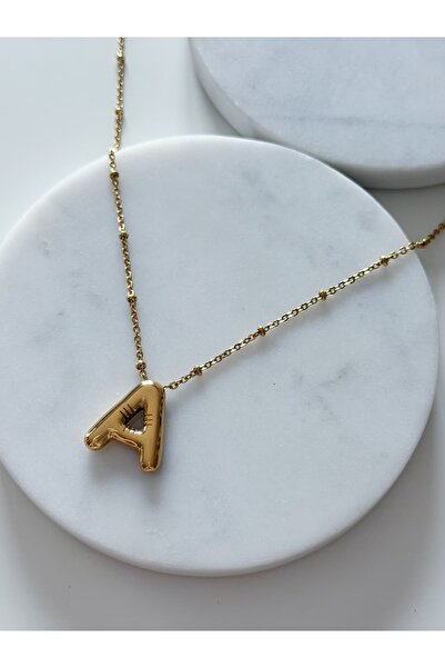 CHARMLUCKY Steel Letter a Necklace