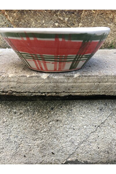 seramikanaz Handmade Ceramic Christmas Themed Healthy Snack Bowl