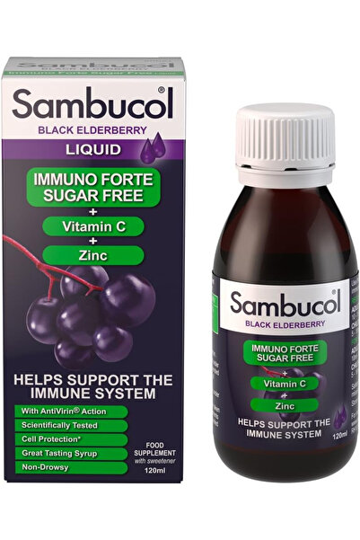 Others Sambucol Immunoforte Sugar Free Liquid Supplement Boost Your Immune System Vitamin C & Zinc, 120 Ml