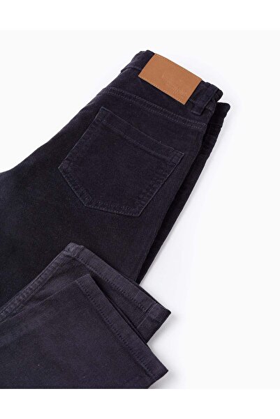 Ziddy Corduroy trousers 'slim fit' for boys, dark blue