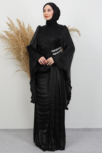 GİYZAMİLA Lena Yoryo Evening Dress Black