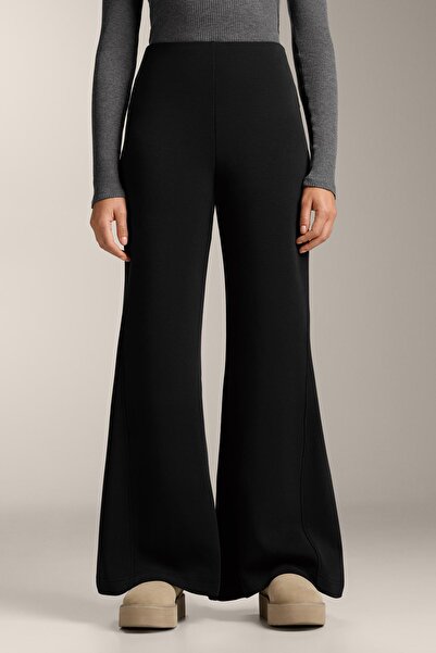 Oysho Super high-rise flare trousers with brushed modal