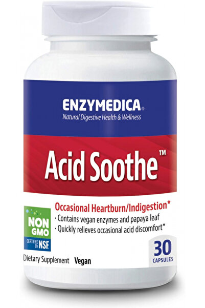 Enzymedica حمض مهدئ، 30 كبسولة