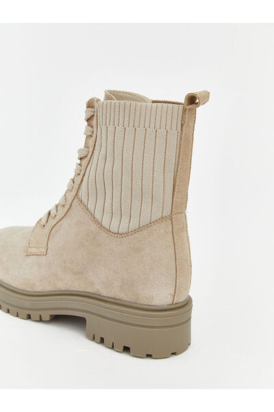 LC Waikiki Peak Yeni Sezon Süet Görünümlü Bağcıklı Kadın Bot