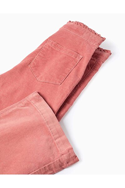 Ziddy Wide Leg Corduroy Trousers for Girls, Pink