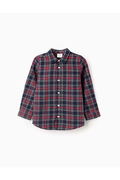 Ziddy Flannel Check Shirt for Boys 'B&S', Red/Blue