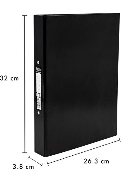 Generic Boca Pad A4 O-Ring Binders, 2-Ring, Pack of 10, 40 mm Spine, Black