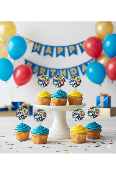 partylady 16 قطعة من مجموعة أدوات تنظيف الأسنان ذات الطابع الصوتي / زينة للضي...