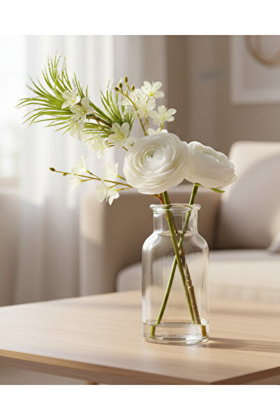 REDTAG White Flower Arrangement In Glass Vase