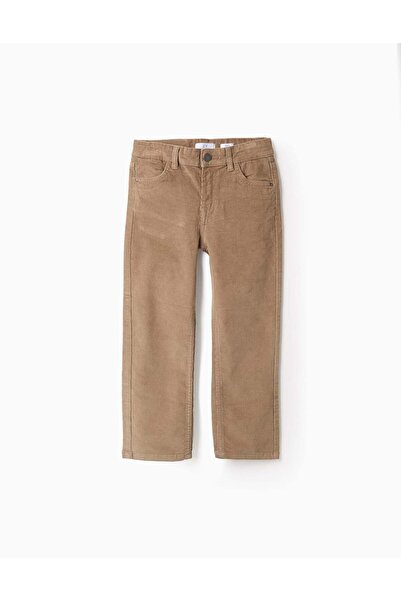 Ziddy Corduroy trousers 'slim fit' for boys, dark beige