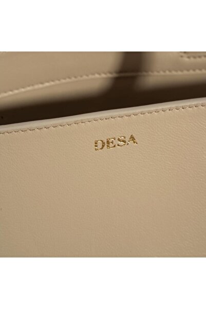 Desa Women's Beige Leather Shoulder Bag
