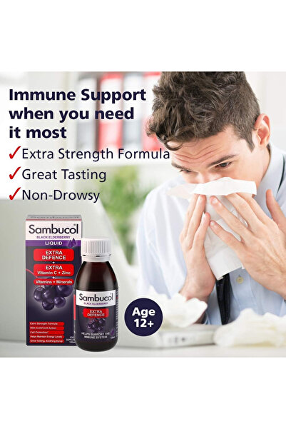Others Sambucol, Black Elderberry, Extra Defence, Extra Vitamin C And Zinc, Syrup (120 Ml)