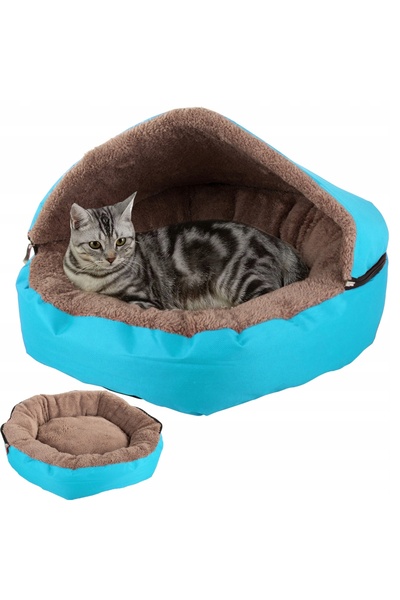 zola Bed for dogs and cats, removable cover, 54 x 13 cm, soft material, round