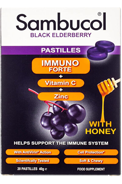 Others Sambucol Black Elderberry Immuno Forte Soft Pastilles | Vitamin C Zinc 20 40 Gm