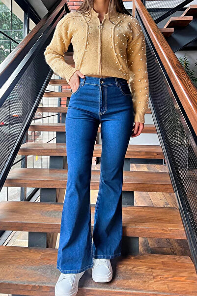 kleshus Γυναικείο παντελόνι τζιν Flare Çnr Spanish Paça Power Lycra Νέο Hsn