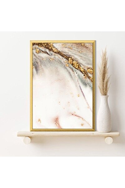 Araste Dekorasyon Gold Detaylı Soyut 6 Çerçeve Ve Poster - So1098