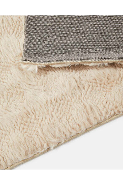 REDTAG Beige Faux Fur Area Rug