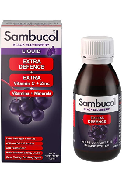 Others Sambucol, Black Elderberry, Extra Defence, Extra Vitamin C And Zinc, Syrup (120 Ml)