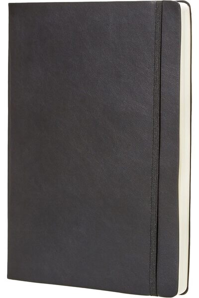 Amazon basics 6-Month Undated Daily Planner & Journal, Softcover, Black, 21.6...